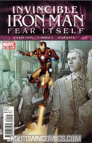 Invincible Iron Man #504 Cover A Regular David Yardin Cover (Fear Itself Tie-In)