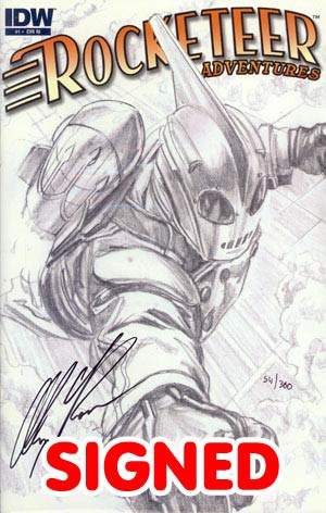 Rocketeer Adventures #1 Cover E DF Exclusive Alex Ross Sketch Cover Signed By Alex Ross
