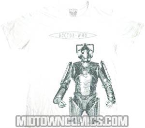 Doctor Who Large Cyberman Silhouette T-Shirt Large