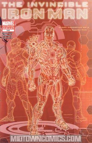 Invincible Iron Man #500 Cover G 2nd Ptg Salvador Larroca Variant Cover