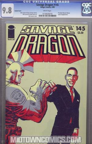 Savage Dragon Vol 2 #145 Cover C 1st Ptg Barack Obama CGC 9.8