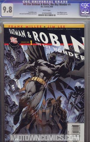 All Star Batman And Robin The Boy Wonder #1 Cover D Batman Cover CGC 9.8           