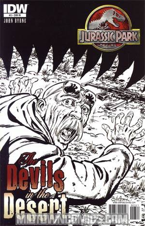 Jurassic Park The Devils In The Desert #3 Incentive John Byrne Sketch Cover