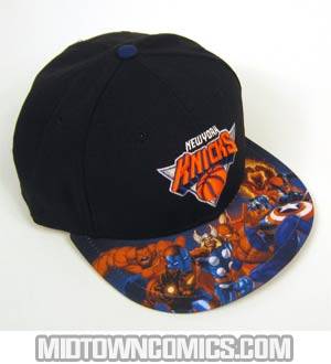 Marvel NBA Spider-Man Group New York Knicks Cap Official Color Black - Size 7 1/2 (59.67 cm / 23.5 in)