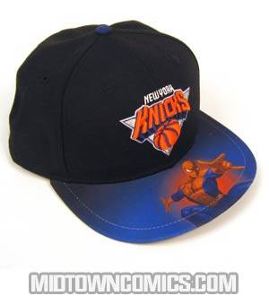Marvel NBA Spider-Man New York Knicks Cap Official Color Black - Size 7 3/4 (61.5 cm / 24.25 in)