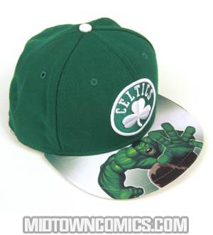 Marvel NBA Hulk Boston Celtics Cap Official Color Green - Size 7 1/2 (59.67 cm / 23.5 in)
