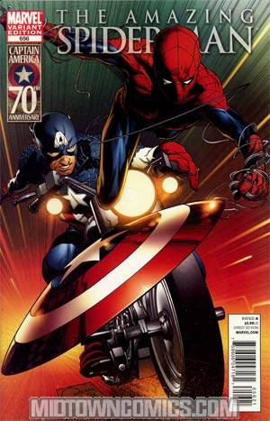 Amazing Spider-Man Vol 2 #656 Cover B Incentive Joe Quesada Captain America 70thAnniversary Variant Cover