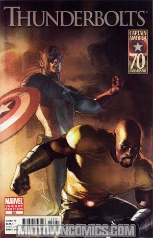 Thunderbolts #155 Incentive Gerald Parel Captain America 70th Anniversary Variant Cover