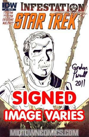 Star Trek Infestation #1 Incentive Gordon Purcell Hand-Sketched Variant Cover