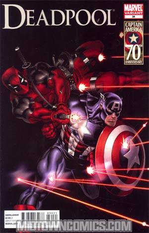 Deadpool Vol 3 #34 Incentive Ed McGuinness Captain America 70th Anniversary Variant Cover