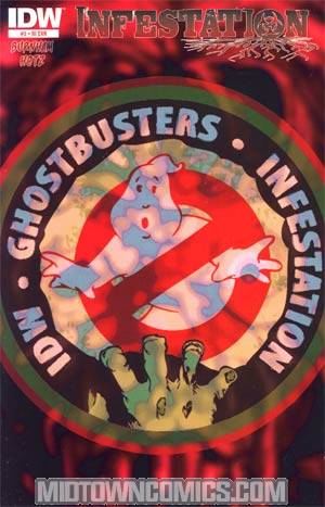 Ghostbusters Infestation #2 Incentive Zombie-Fied Logo Variant Cover