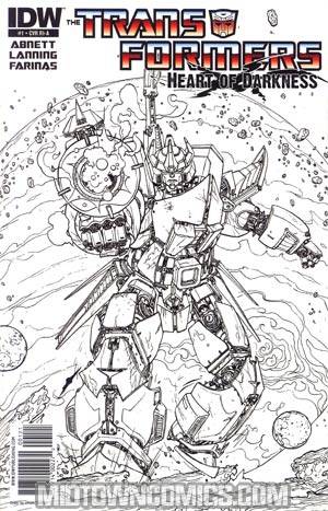 Transformers Heart Of Darkness #1 Incentive Ulises Farinas Line Art Variant Cover