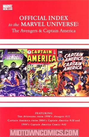 Avengers Thor & Captain America Official Index To The Marvel Universe #14