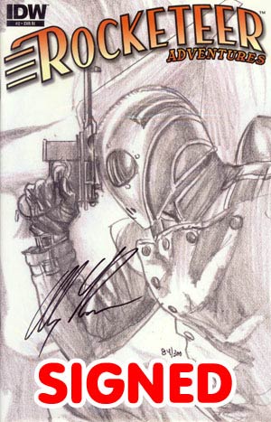 Rocketeer Adventures #2 Cover E DF Exclusive Alex Ross Sketch Cover Signed By Alex Ross