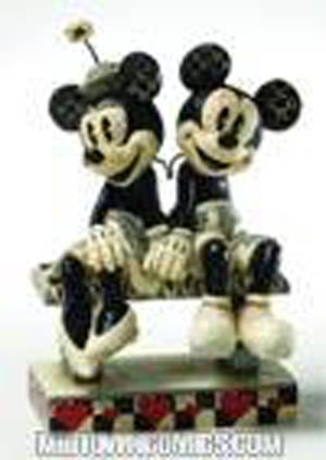 Disney Traditions Black & White Mickey & Minnie Duo Figurine