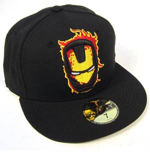 Iron Man Logoclipse Black Cap - Size 7 (55.8 cm / 22 in)
