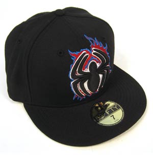 Spider-Man Logoclipse Black Cap - Size 7 1/4 (57.7 cm / 22.75 in)