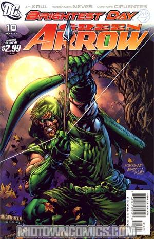 Green Arrow Vol 5 #10 Incentive Tyler Kirkham Variant Cover (Brightest Day Tie-In)
