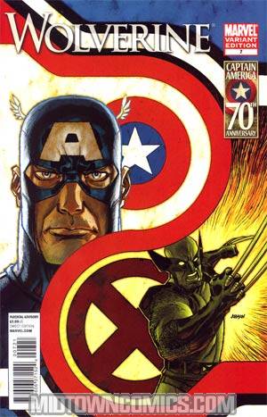 Wolverine Vol 4 #7 Cover B Incentive Dave Johnson Captain America 70th Anniversary Variant Cover