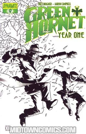 Green Hornet Year One #9 Cover C Incentive Matt Wagner Black & White & Green Cover