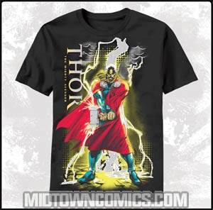 Thor Strikes Twice-M Grey Youth T-Shirt Large