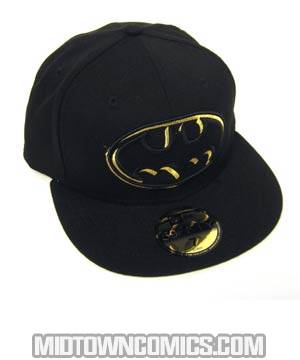 Batman Symbol Glimmer Shade Cap - Black / Gold Size 7 (55.8 cm / 22 in)