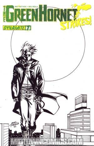 Green Hornet Strikes #7 Cover B Incentive Ariel Padilla Black & White & Green Cover