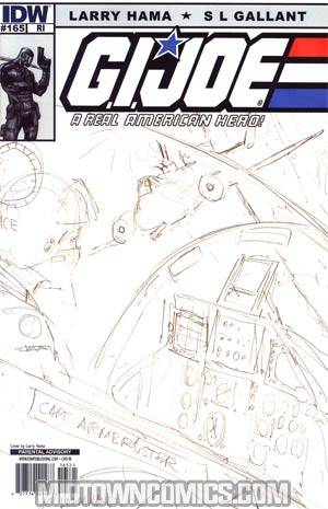 GI Joe A Real American Hero #165 Incentive Larry Hama Sketch Variant Cover