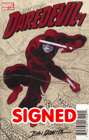 Daredevil Vol 3 #1 Cover H DF Signed By John Romita Sr
