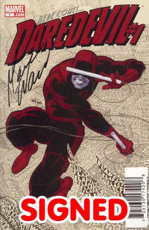 Daredevil Vol 3 #1 Cover G DF Signed By Mark Waid