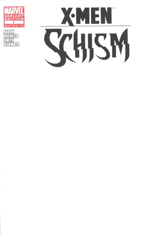 X-Men Schism #1 Cover B Variant Blank Cover