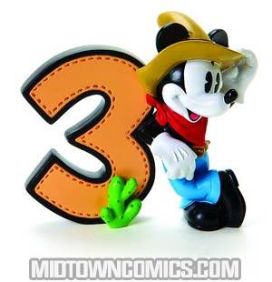 Disney Showcase Mickey Mouse By The Numbers Figurine - 3 Cowboy Mickey