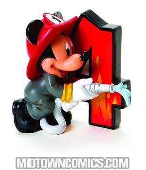 Disney Showcase Mickey Mouse By The Numbers Figurine - 4 Fireman Mickey