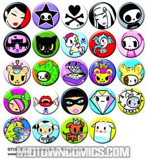 tokidoki 1-Inch Pin 200-Piece Display