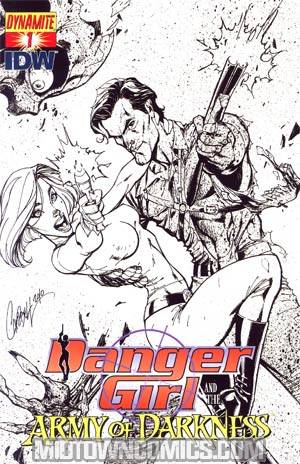 Danger Girl And The Army Of Darkness #1 Cover E Incentive J Scott Campbell Sketch Cover