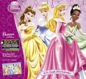 Disney Princess 2012 12x11-Inch Wall Calendar