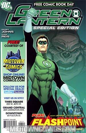 Green Lantern Flashpoint Preview Custom Midtown Comics Edition (FCBD 2011)