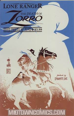 Lone Ranger Zorro Death Of Zorro #3 Cover B Incentive Francesco Francavilla Negative Art Cover