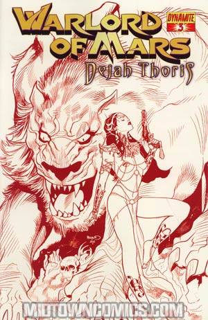 Warlord Of Mars Dejah Thoris #3 Incentive Paul Renaud Martian Red Cover