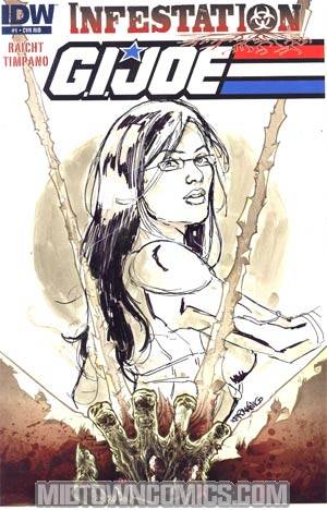 GI Joe Infestation #1 Incentive Alejandro Germanico Hand-Drawn One-Of-A-Kind Sketch Variant Cover