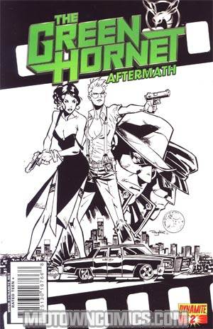 Green Hornet Aftermath #2 Cover B Incentive Nigel Raynor Black & White & Green Cover