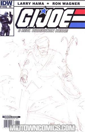 GI Joe A Real American Hero #166 Incentive Larry Hama Sketch Variant Cover