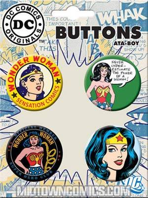 Wonder Woman Carded 4-Button Set (81762BT4)