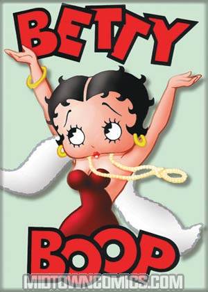 Betty Boop Arms Up In Red Dress Magnet (22294BP)