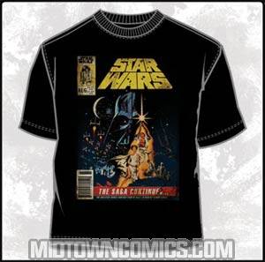 Star Wars Saga Continues Black T-Shirt Large
