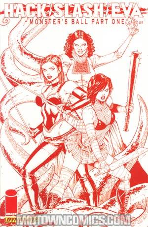 Hack Slash Eva Monsters Ball #1 Tim Seeley Blood Red High-End Edition Cover