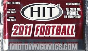 Sage 2011 Hit High Series Football Trading Cards Pack