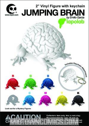 Jumping Brain 2-Inch Vinyl Figure 25-Piece Blind Mystery Box Display