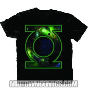 Green Lantern Icon Space Within Black T-Shirt Large