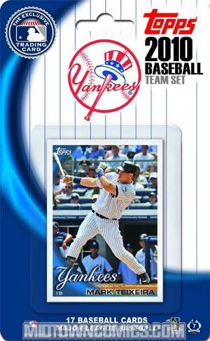 Topps 2011 Baseball New York Yankees Trading Cards Team Set Display